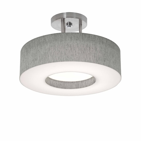 Montclair 12'' Semi-Flush - Grey Shade